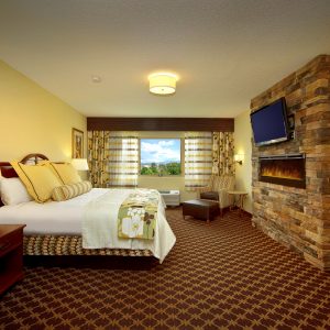 King Bed with Fireplace